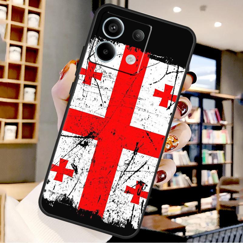 Georgia Flag For Xiaomi Redmi Note 14 Pro 12 11 9 10 13 15 Pro Plus Case For Redmi 15 10C 12C 13C 14C 15C