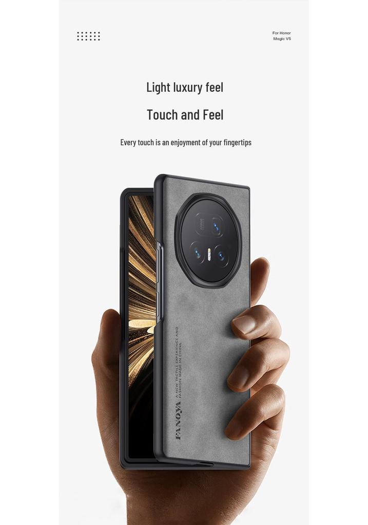 Compatible with Honor Magic V6 5G Foldable: Premium Suede Silicone Hard Case - Sleek Design for Men & Women
