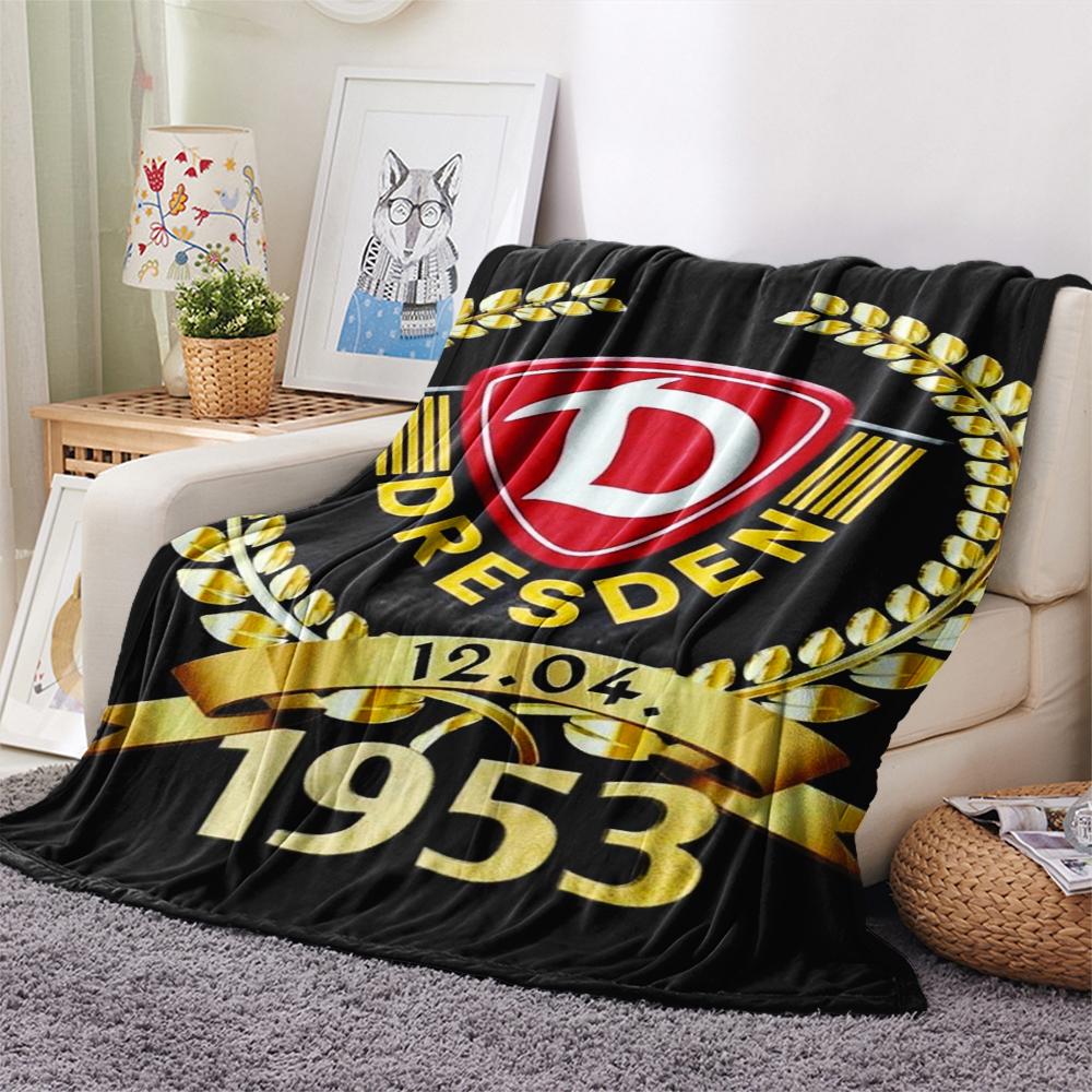 1 ks Flísová deka s potiskem SG Dynamo Dresden, Vysoká kvalita, Pohodlná pro všechna roční období, Domácí dekorace, Teplo a pohodlí, Perfektní jako vánoční dárky149