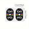 2PcsUCI Certified Bicycle Valve Sticker - Scratch Resistant, High Quality PVC Material for Road and Mountain Bike