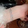 18K Gold Plated Zircon Flower Double Layer Bracelet - Vintage, Luxurious, and Versatile Women's Jewelry