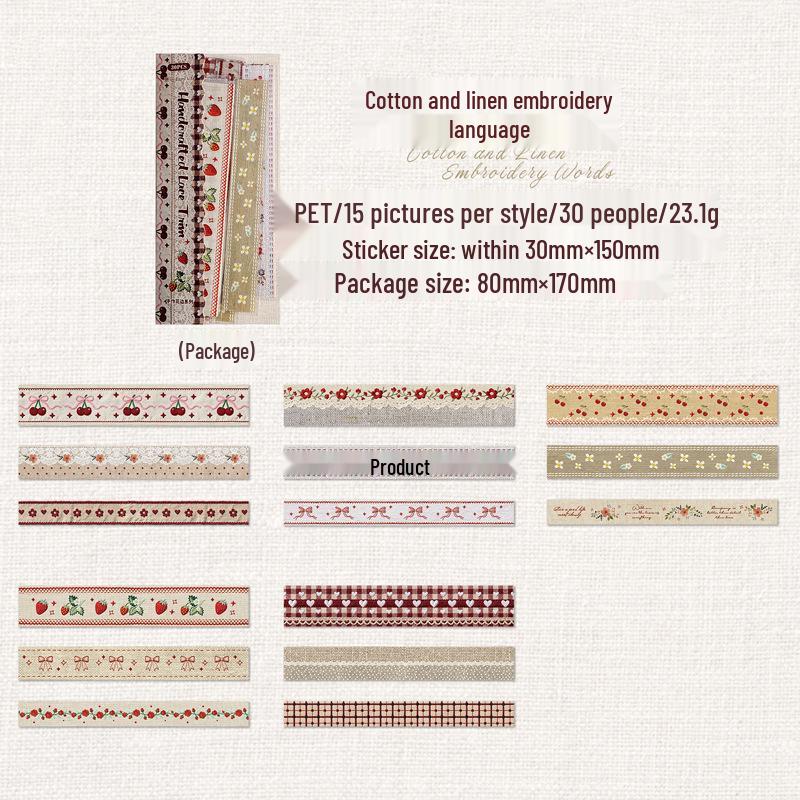 Yi Niao Retro Lace Sticker Pack: 6 Handmade Styles for Journals and Collages