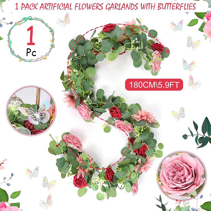 1PC Simulation Eucalyptus Vine Parties Home Decoration Hanging Party Artificial Vine Wall Decor Multiple Options Available