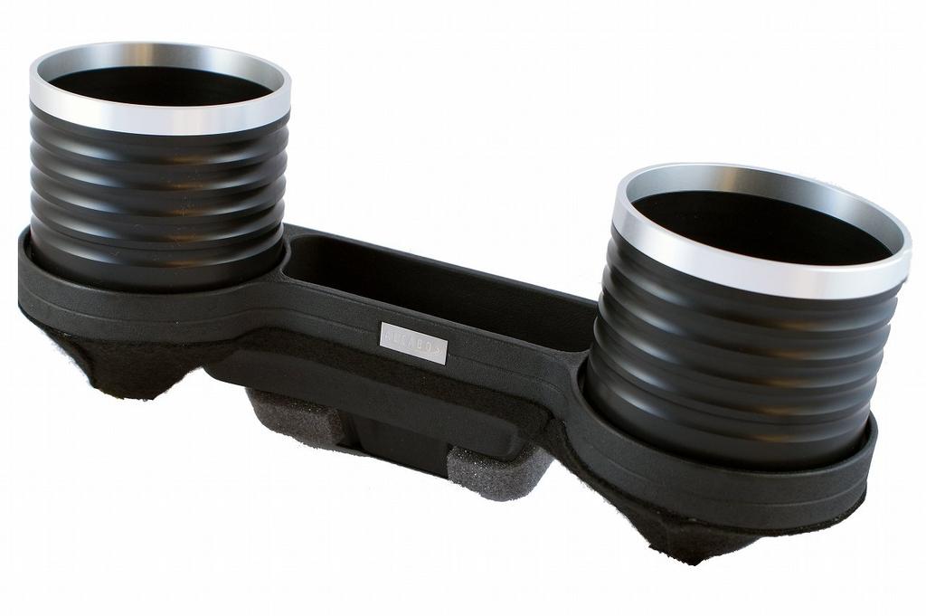 ALCABO Drink & Pocket Holder, Black with Ring Cup (AL-B113BS), for BMW Z4 Series (E89 with Ashtray) Right- or Left-Hand Drive