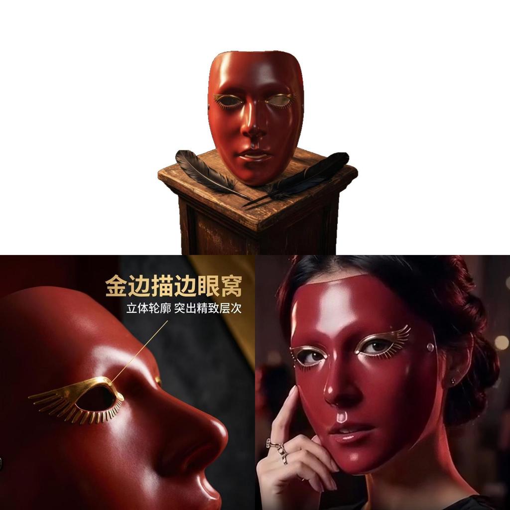 Resin Venetian Mask Full Face Mask For Cosplay And Themed Party Costume