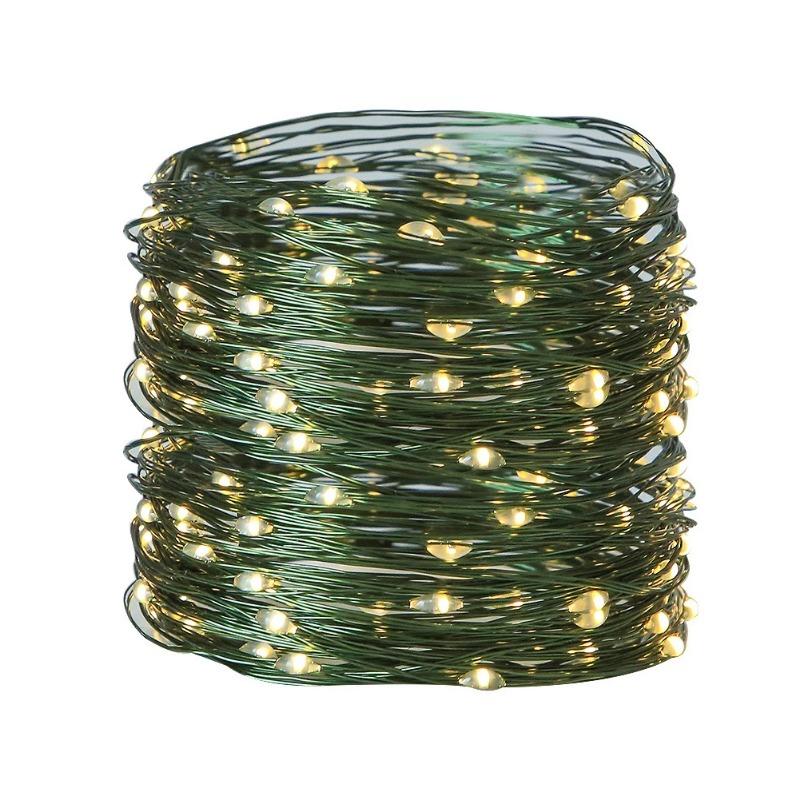 Durable 10/20/30/40/50M LED String Lights Remote Control Green Copper Wire New Year Lamp Christmas Tree Decoration Lights