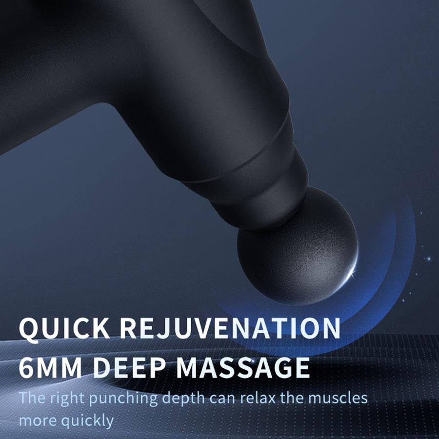 USB charging fascia gun with LCD display and multi level adjustment suitable for full body massage massage