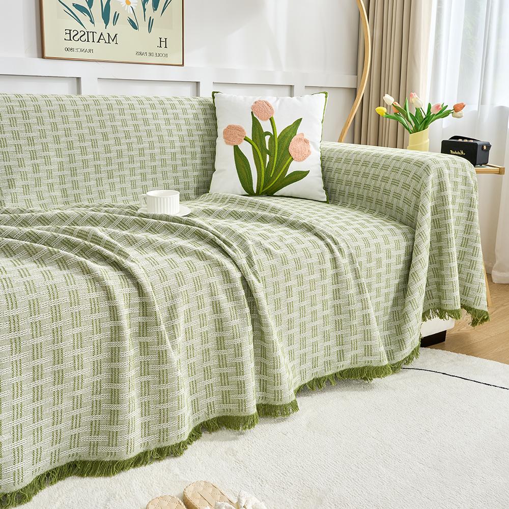 

Чехол для дивана, простыня, одеяло, большие двусторонние чехлы для дивана с высокой спинкой на 3-4 подушки, очень большие декоративные элементы для мебели 130x180cm зелёный