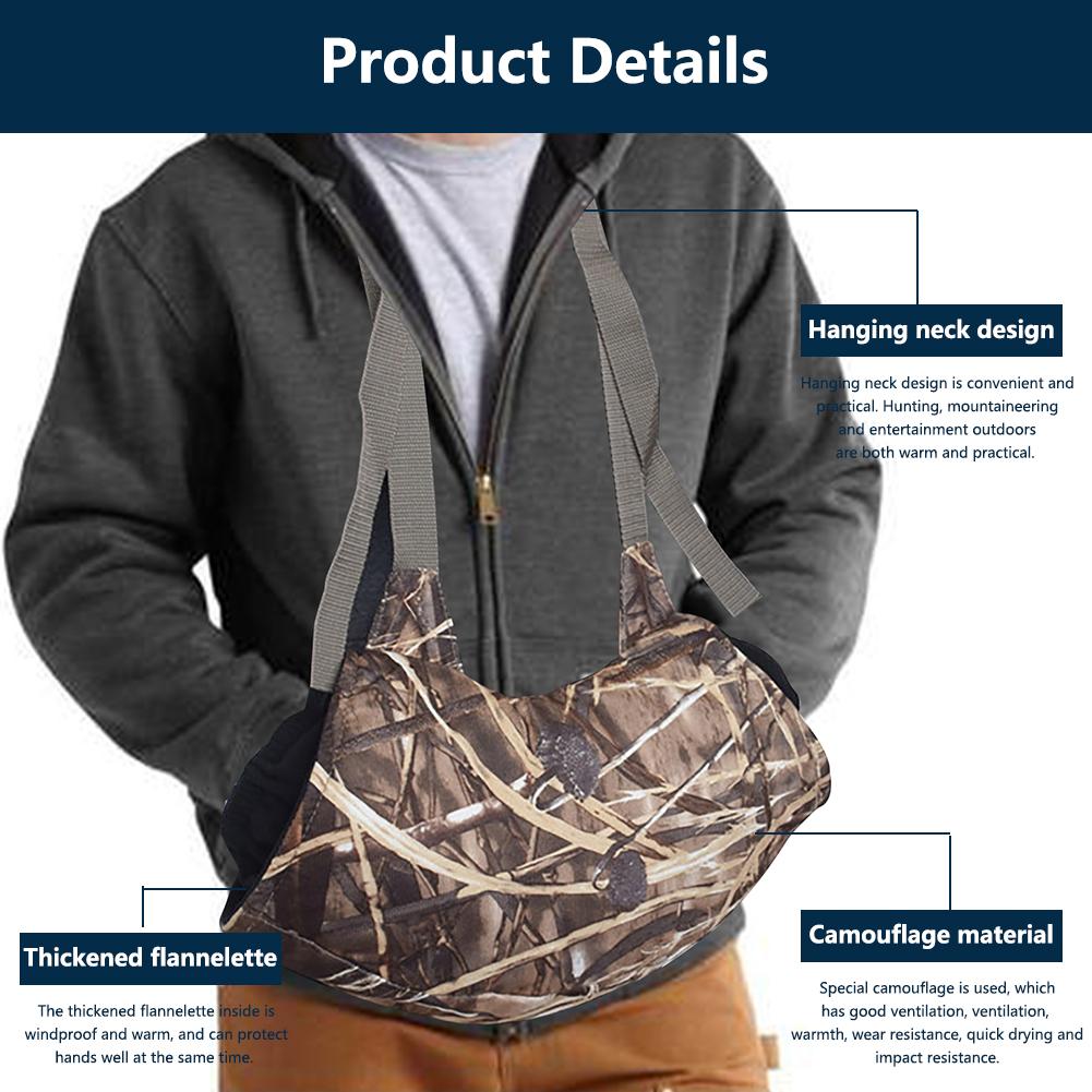 Hand Muff Outdoor Tactical Camouflage Thickened Hanging Neck Football Hand Warmer For Sports Mountain Climbing