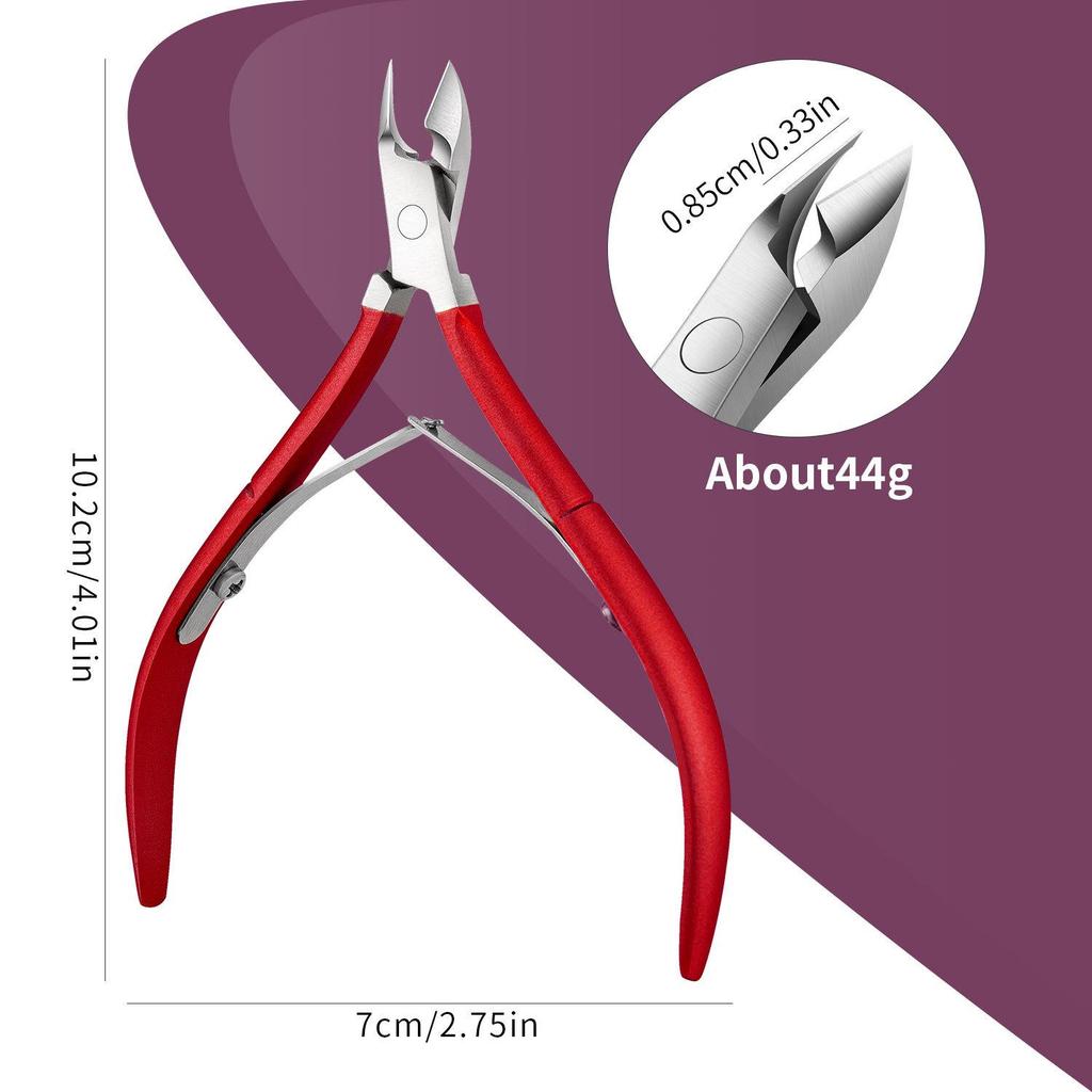 D501 Stainless Steel Cuticle Nipper & Hangnail Remover Set - Gray Manicure Tool