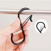 1pcs Windproof S-hook Metal Hook Without Drilling, Bathroom Anti-drop Storage S-shaped Spring Buckle Anti-disengagement Hook