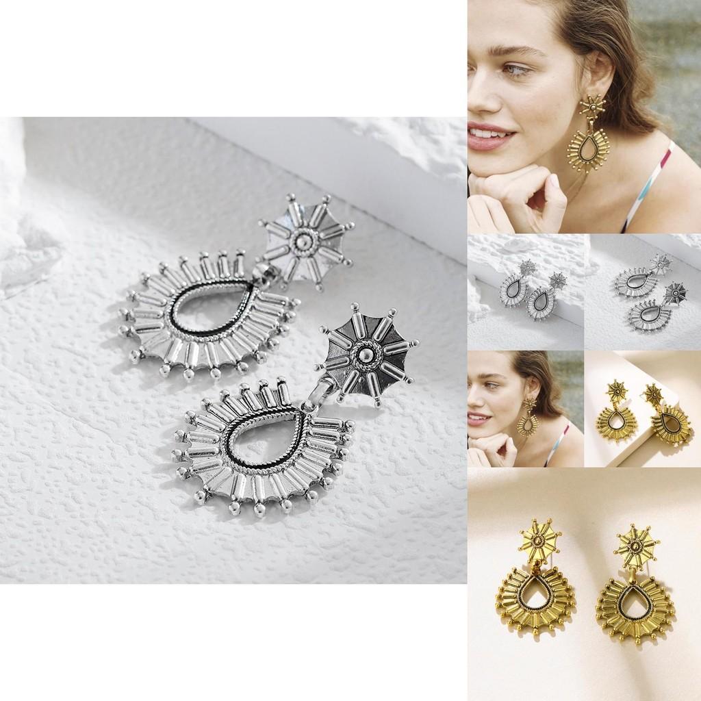 Exquisite Alloy Waterdrop Earrings Geometric Design Fashionable Summer Jewelry