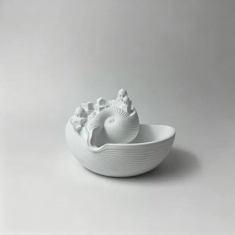 Conch Shell Shape Catchall Bowl Shelf Display Spiral Divider Shell Key Bowl Desktop Decor Organizer Tray