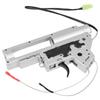 Ryohin Buhin Electric Gun Ver. 2 Compatible QD Reinforced Gearbox Set with 8mm Bearings, Microswitch, Rear Wiring, Silver Gearbox V2 Version 2