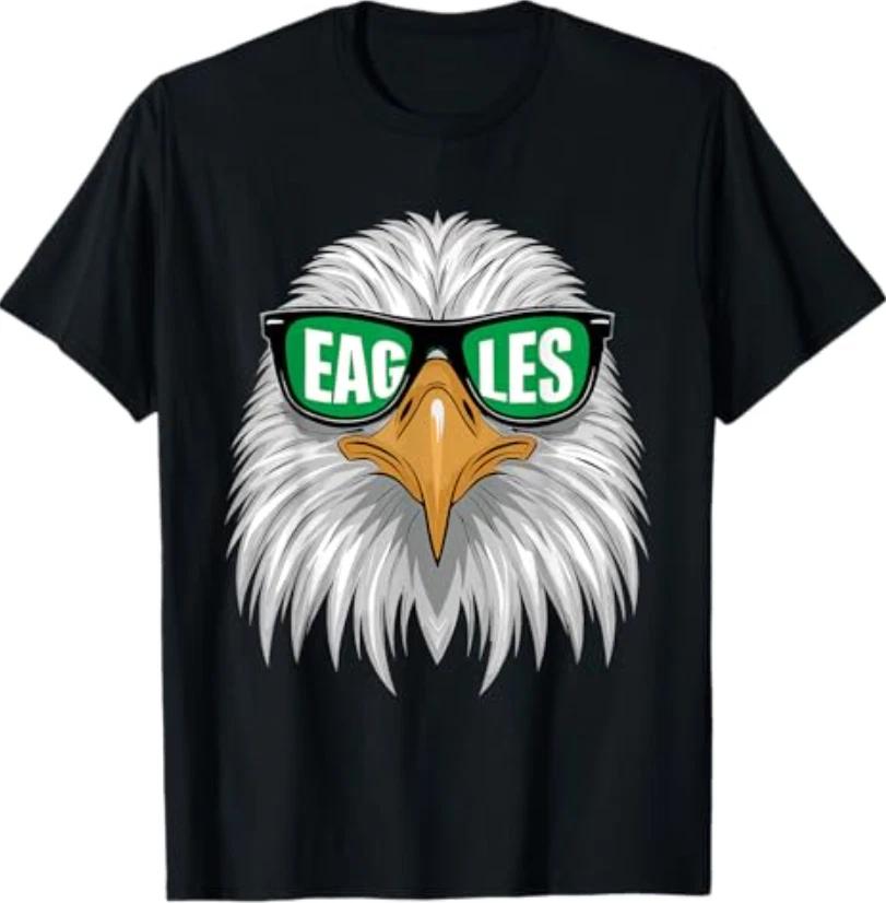 Cool Face Eagles With Sunglasses Vintage Eagles Flying Bird T-Shirt S