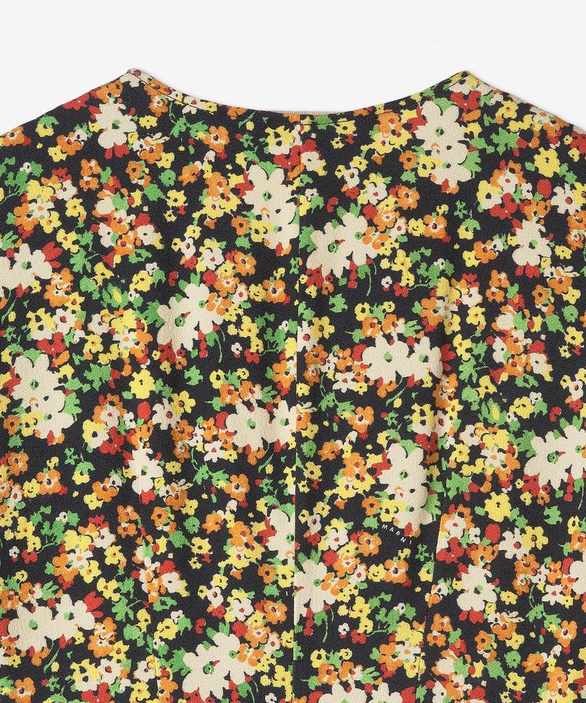 Marni Floral Print Dress - Black / Abma0921A1Utv922Lpn99