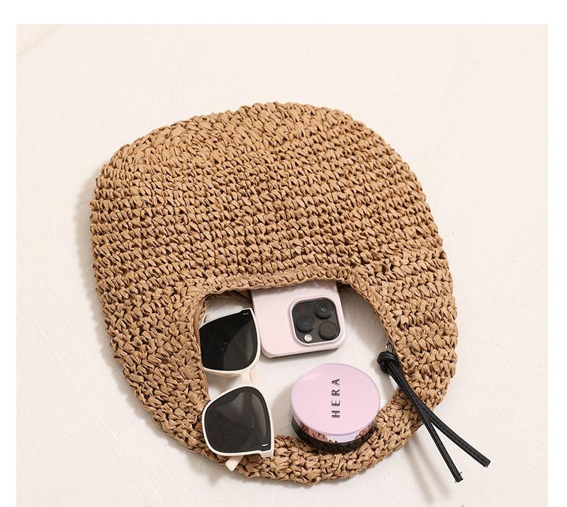 Fashion Solid Color Straw Handbag New Unique Tassel Woven Bag Women Summer Beach Bag for Seaside Vacation Holiday Travel