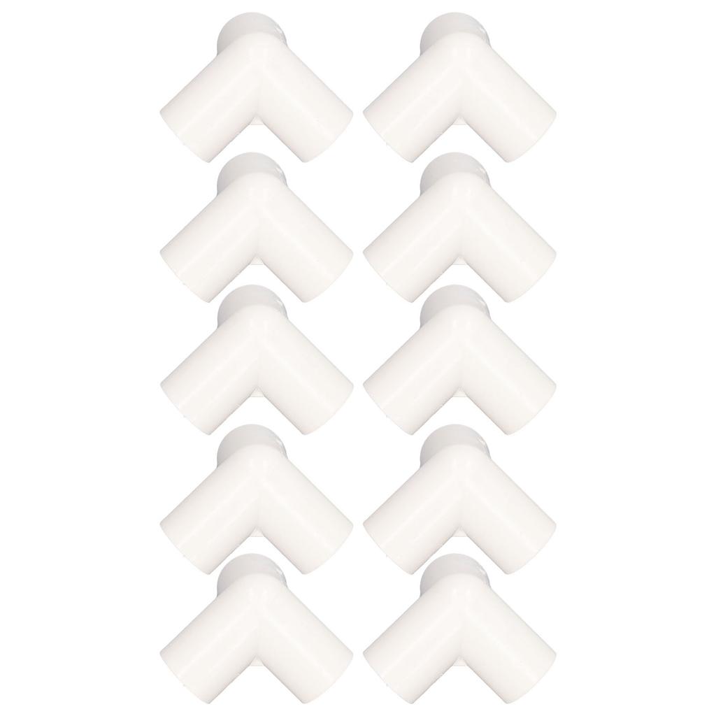 10PCS 3 Way Pipe Fittings PVC Plastic Tee Fitting Elbow Corner Connector 25mm Inner Diameter