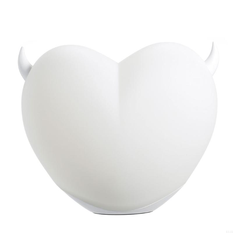 KX4B Heart Shaped Silicone Light Night Lights for Kids Girls Boys with for Touch Led Lamp Home Bedroom Dormitory Lamps