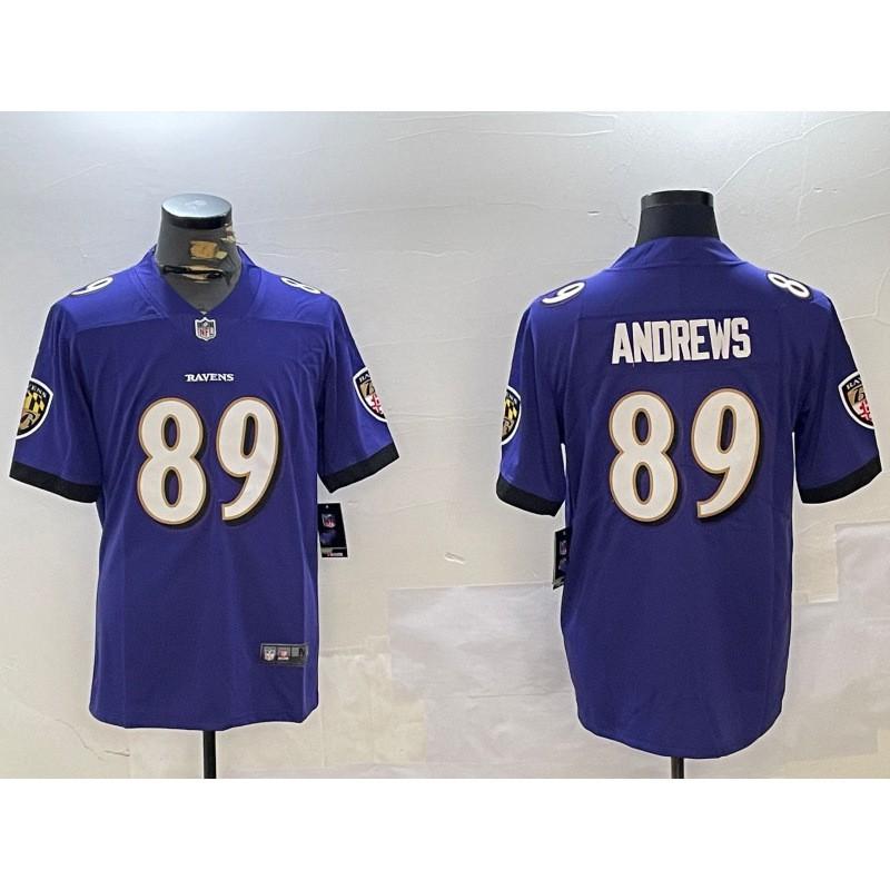 2026 NFL Short Sleeve Jersey Baltimore Ravens Second Generation Embroidered Football