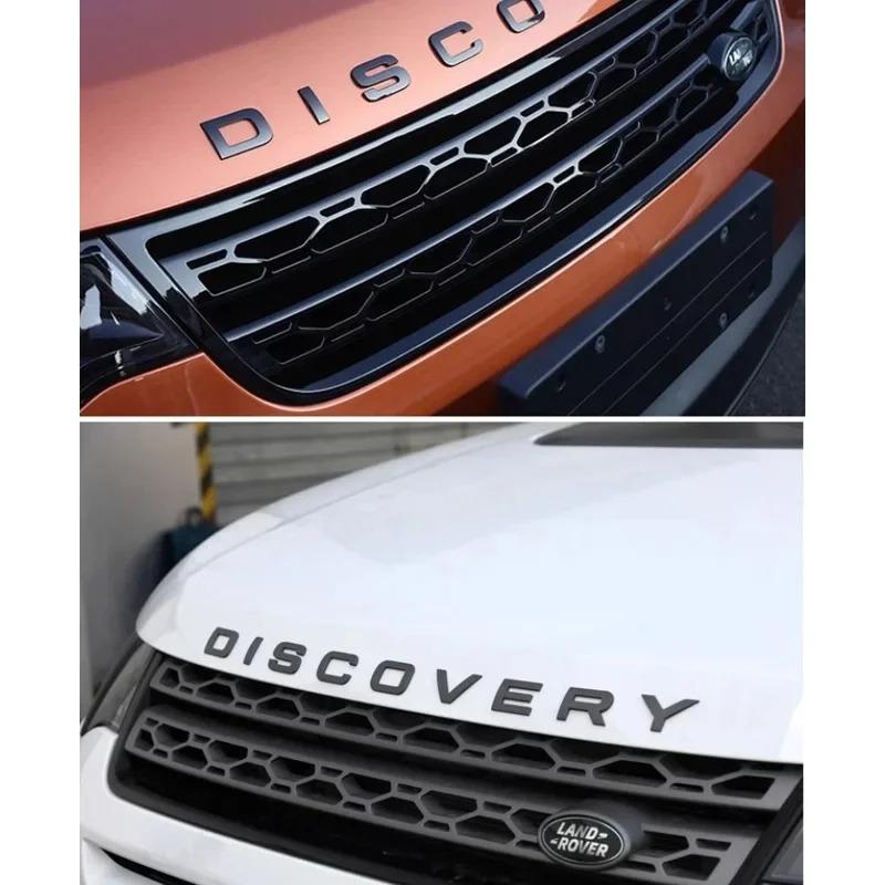 ABS 3D Chrome Car Letters Front Hood Bonnet Logo Badge For Land Rover Discovery Emblem Discovery 4 3 5 2 TD5 Accessories
