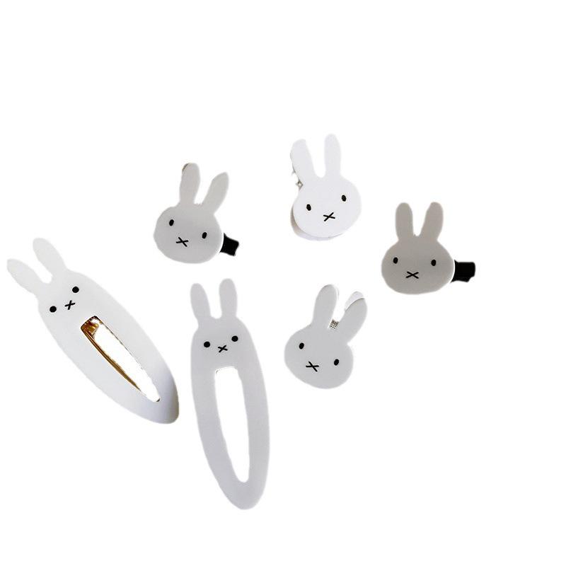 Sweet Y2K Miffy Bunny Hair Clip - Cute Cartoon Hairpin for Girls, Japanese and Korean Style