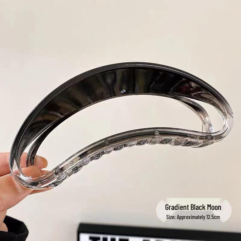 Extra Large Black Gradient Hair Claw Clip for Women - Elegant Hair Accessory for High Volume Updos