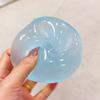 Blue Maltose Squishy Toy Cute Mochi Anti Stress Fidget Toy Soft Simulated Bule Transparent Ball Quick-rebound Decompression Toy