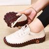 Casual versatile hand-stitched women's shoes beef tendon soft-soled mother spring and autumn flat-soled casual shoes