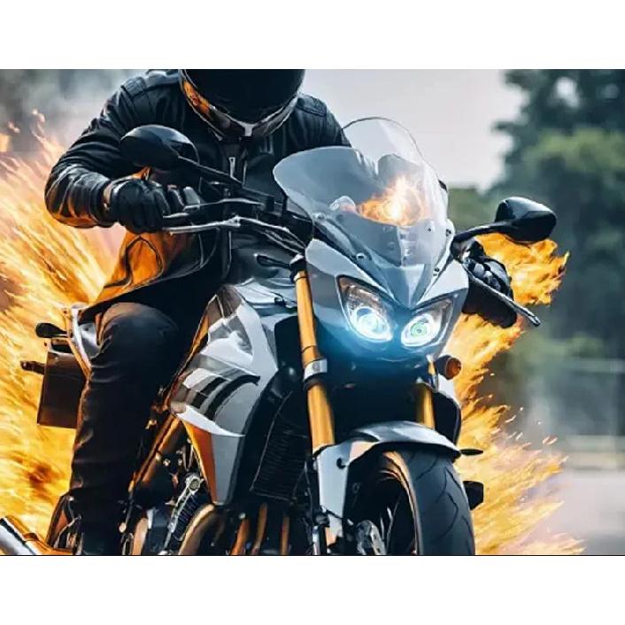Cool Decoration Dynamic LED Car Headlights Devil Eye LED Car Light Headlight Assembly Modified Eagle Eye Light Cars Accessory