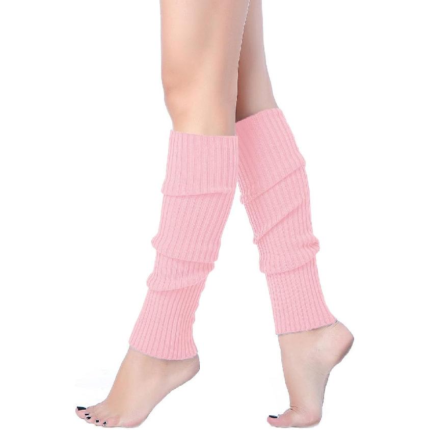 Women Juniors Neon Ribbed Leg Warmers for 80s Eighty's Party Sports Yoga
