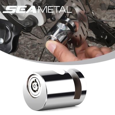 SEAMETAL Blocca disco freno per moto, mini blocco ruota a disco di sicurezza, lega di zinco e acciaio, blocco disco antifurto per moto, bicicletta, scooter