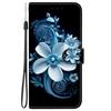 Cute Painting Leather Flip Phone Case For Samsung Galaxy S22 S23 FE S24 Plus S25 Ultra Flower Butterfly Wallet Stand Back Cover