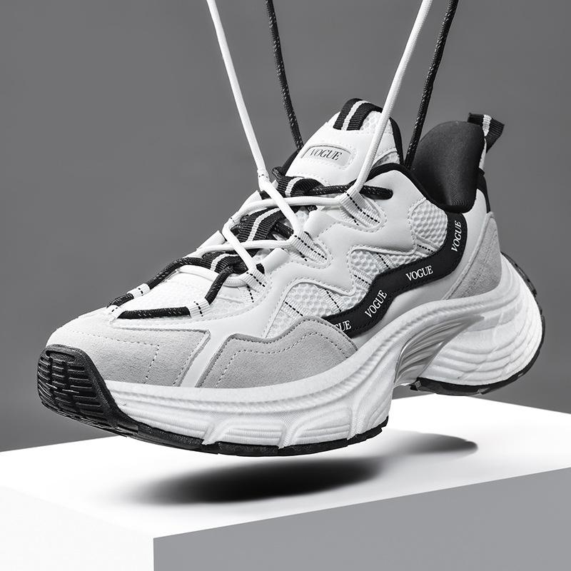 Korean style stepping on shit sports shoes versatile dad trendy shoes fashionable retro men's commuting height increase casual shoes