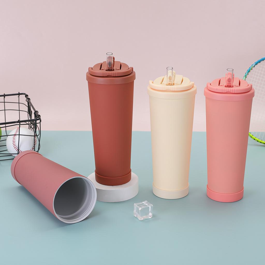1/2PCS Portable Ceramic Liner with Lid Water Cup Stainless Steel 830ML Insulated Travel Large Capacity Car Carrier Coffee Cup