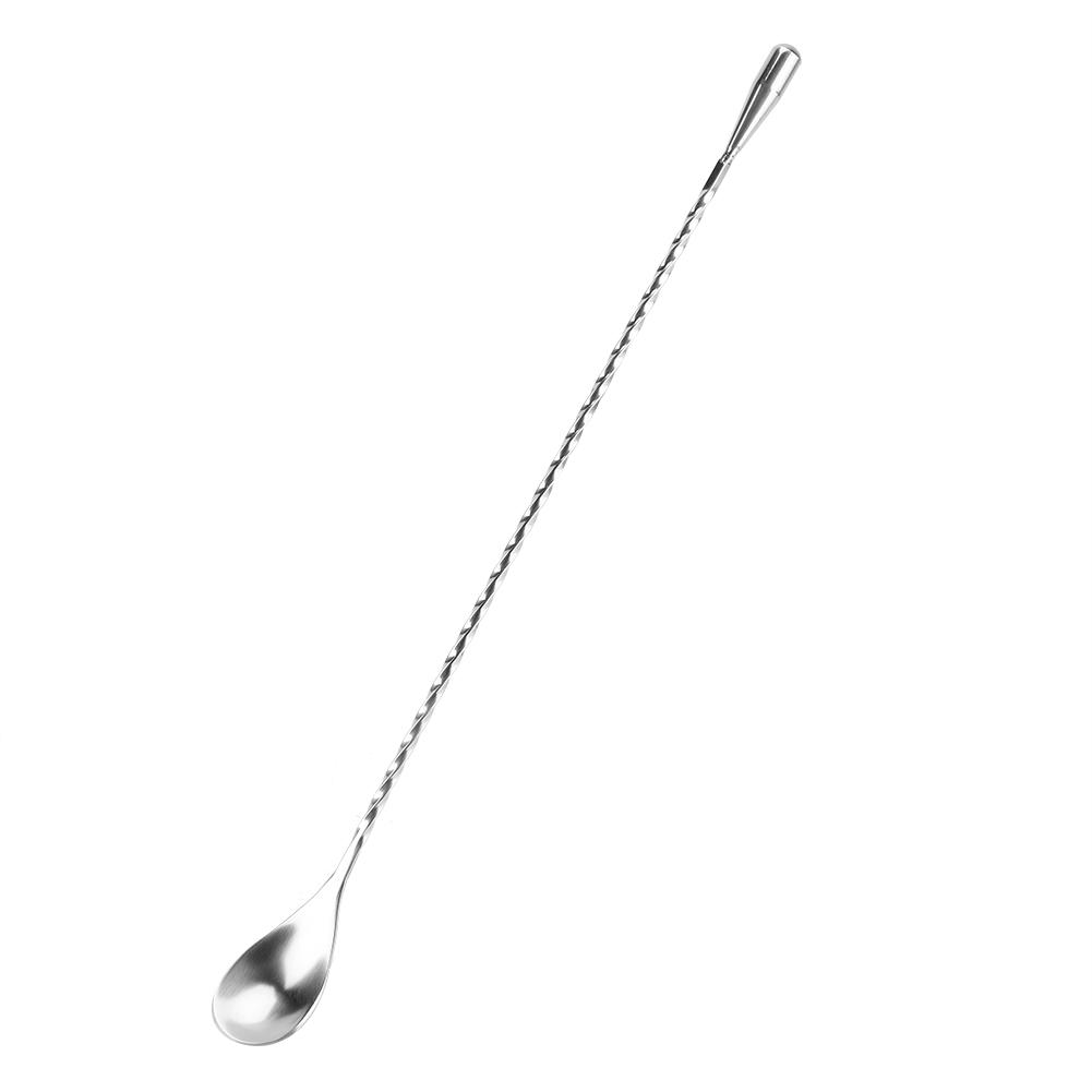 Stainless Steel Bar Wine Cocktail Mixing Twist Spoon Long Handle Drink Stirring Tool