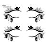 Cosmetic Transfers for Adults 2 Pairs Halloween Eye Tattoo Stickers, Waterproof Temporary Face Decals with Ghostly Decorations Pumpkin Bat Spider Web,
