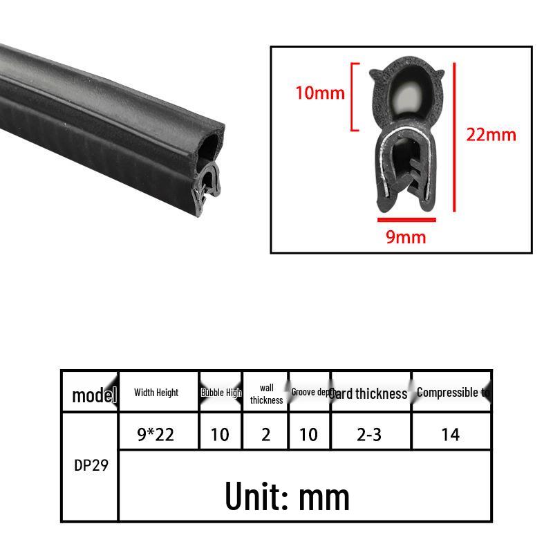 High-Temperature Resistant U-Shaped Rubber Sealing Strip for Dustproofing Electrical Cabinets and Car Doors