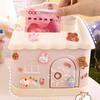 Cute Piggy Bank Anime Cartoon  Square Money Boxes Piggy Bank with Lock and Key for Notes Children Xmas New Year Gift