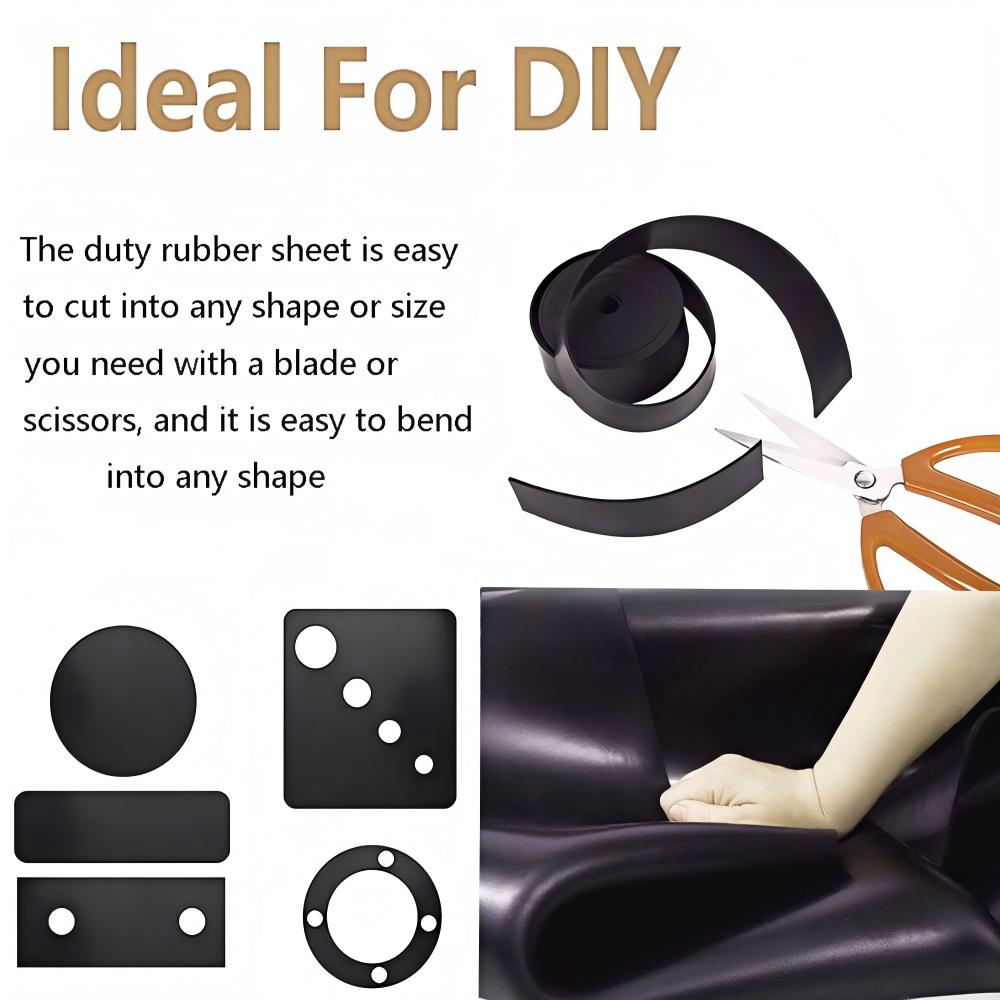 Neoprene Rubber Sheet Solids Rubber Pad Anti-Slip Waterproof Cushion For DIY Gaskets Crafts