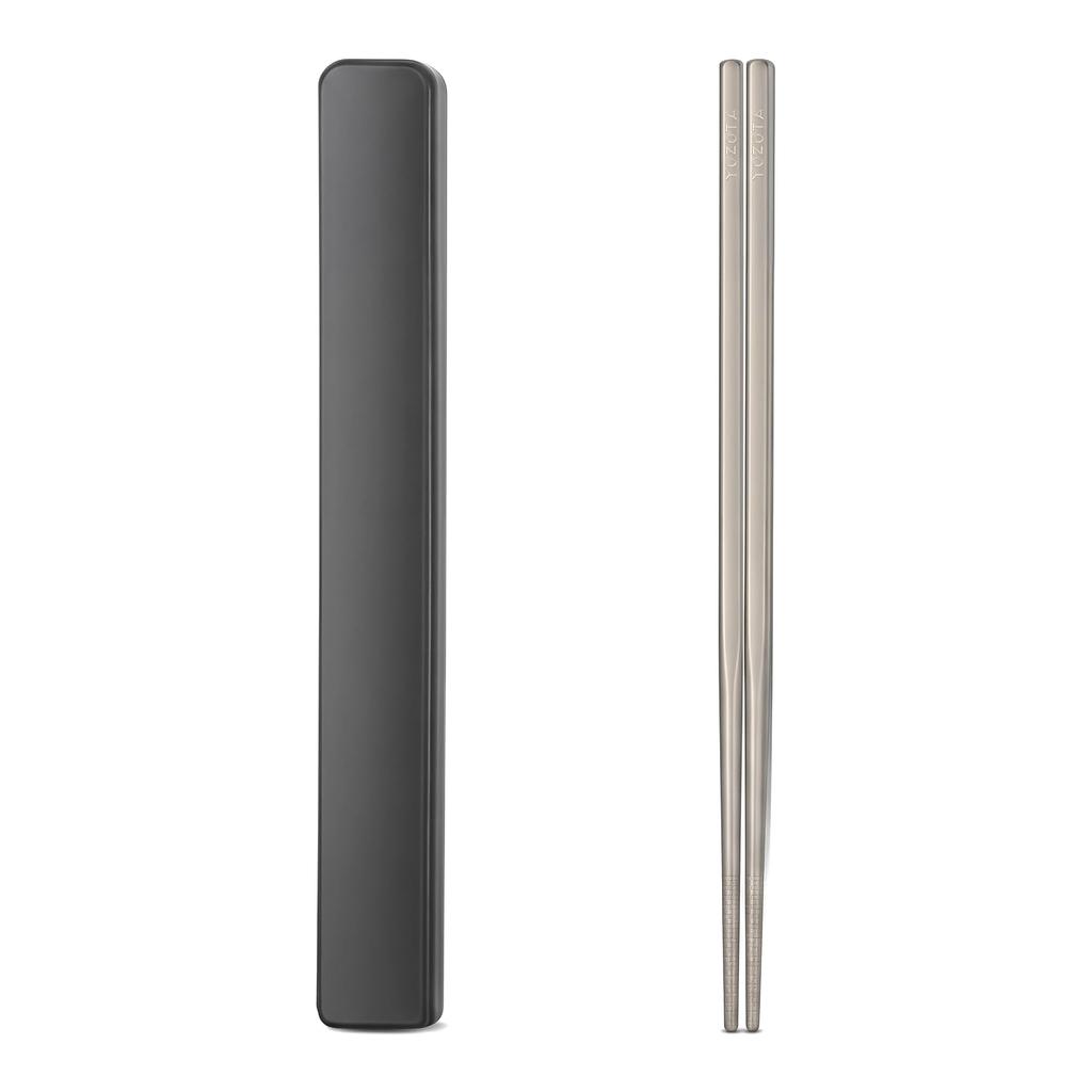 Titanium Chopsticks 23.5cm 15g Ultra-lightweight Non-slip Anti-slip Tip Processing Camping Includes Dedicated Chopstick Case Dishwasher Safe Suitable