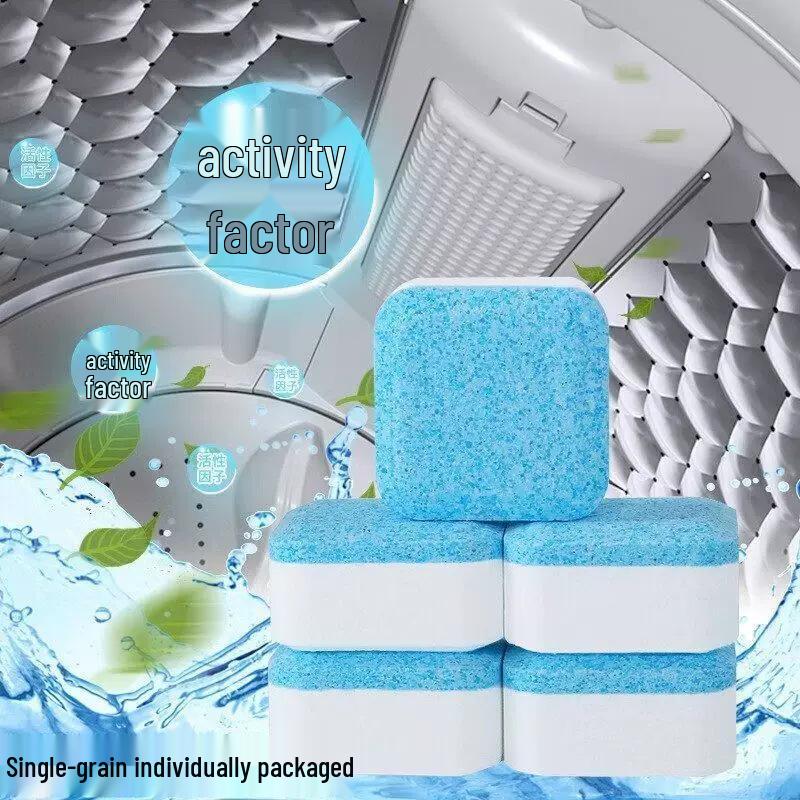 Effervescent Tablets for Deep Cleaning Washing Machines - Powerful Stain Removal for Drum and Pulsator Types