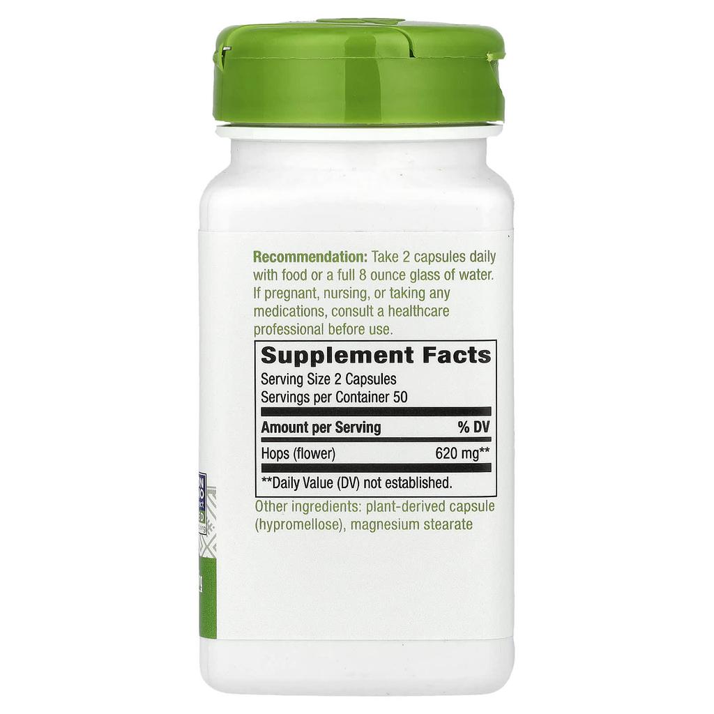 Nature'S Way, Flower Hops, 620Mg, 100 Veggie Caps (310Mg per Capsule)