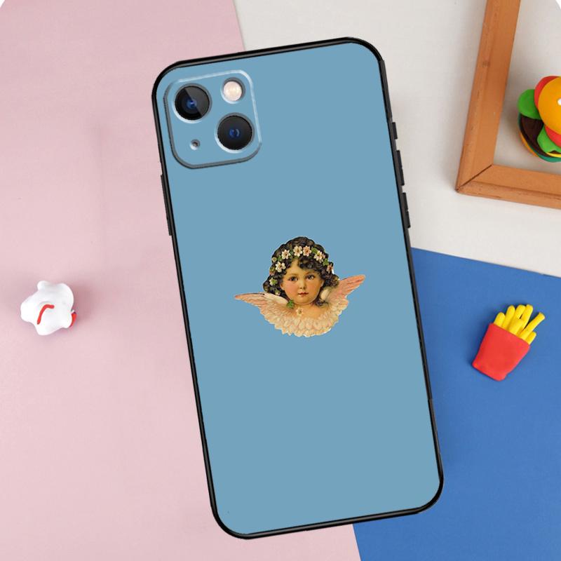 Renaissance Angel Aesthetic Phone Case For iPhone 15 Pro Max 11 12 13 14 16 Pro Max Mini XR 16e 15 16 Plus Cover Shell