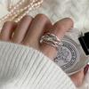 Retro Heavy Industry S plain ring, non-fading opening adjustable index finger ring