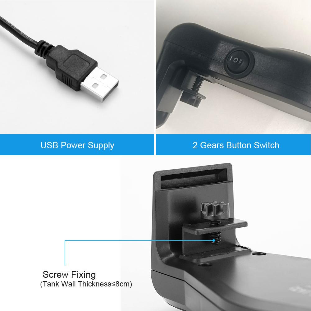 Aquarium Cooling Fan with USB Cable Mini Aquarium Chiller Small Fish Tank Fan Suitable for Freshwater Saltwater Tanks