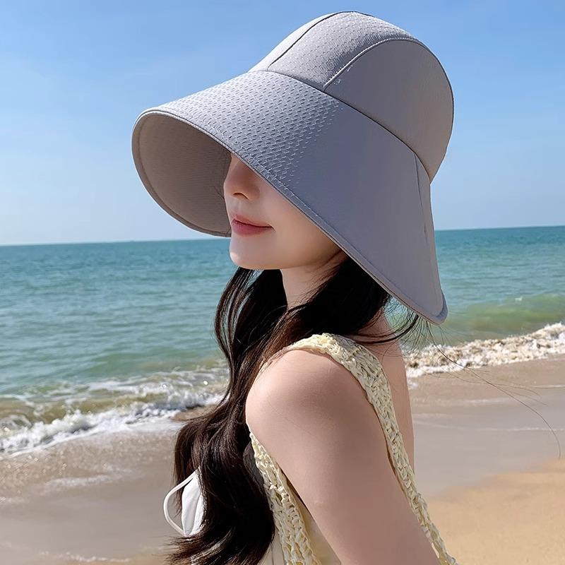 

New Sun Hat Sun Protection Fisherman Hat Summer UV Exposure Ponytail Sun Protection Sun Protection Face Hat