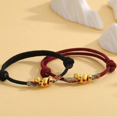 New Year Snake Year Bracelet Hand Rope Fortune Bracelet Vintage Lucky Red Rope  Women