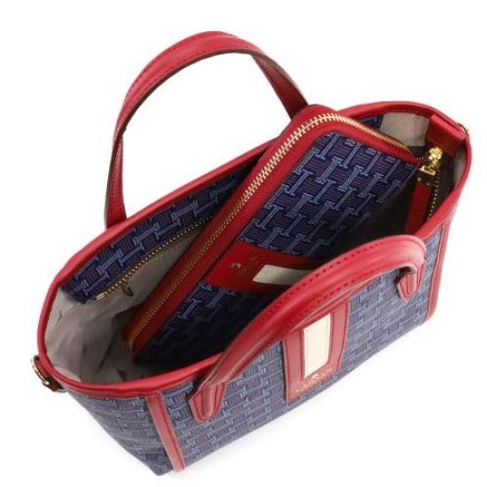 Lanvin Collection Feria 2-Way Shoulder Bag 61-6312 NavyRed