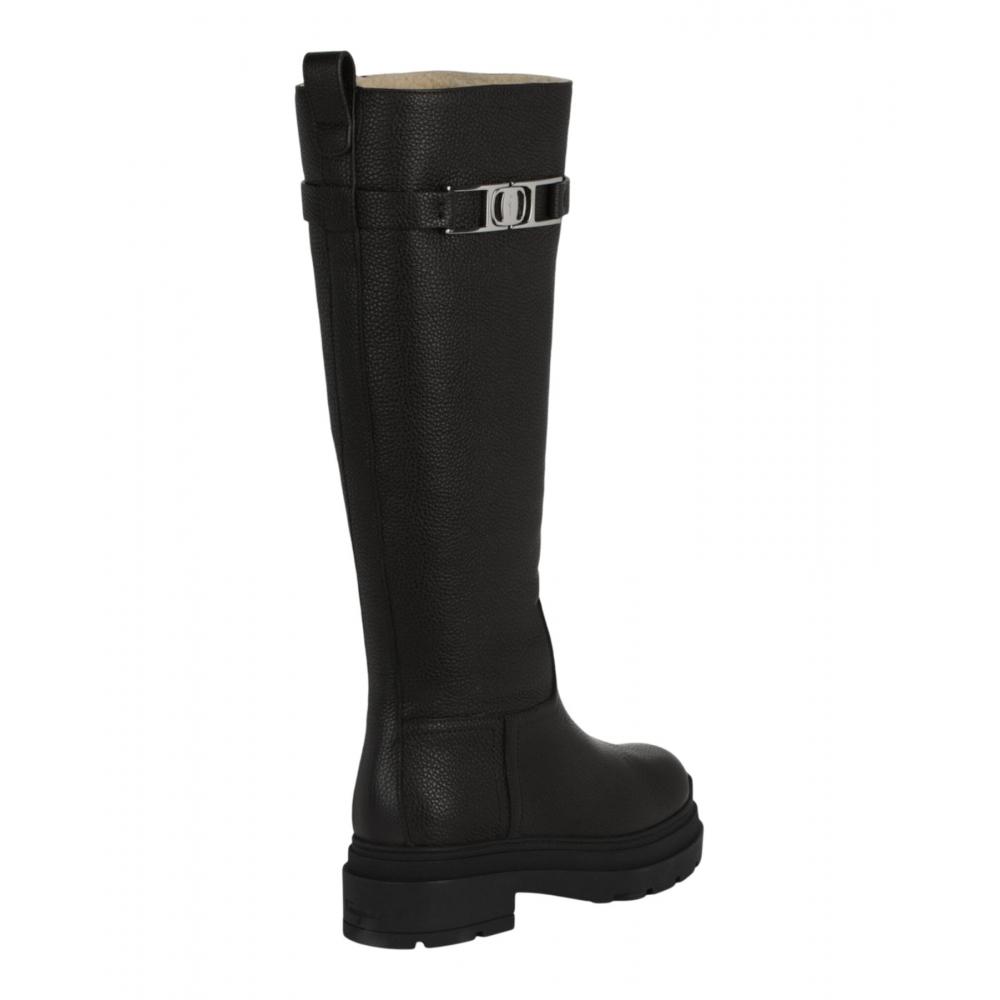 Salvatore Ferragamo Ryder F Knee High Boots Black